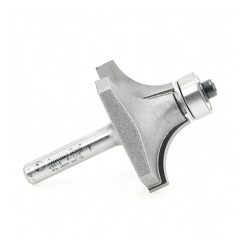 1-1/2" Dia, 3/4" LOC, 2 Flute Carbide-Tipped Edge Profile Round-Over Router Bit