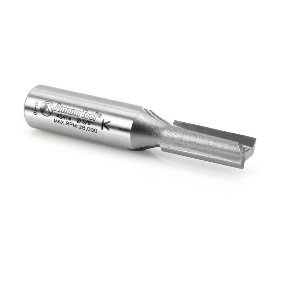 3/8" Dia, 1" LOC, 2 Flute Straight Router Bit