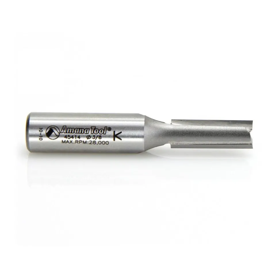 3/8" Dia, 1" LOC, 2 Flute Straight Router Bit