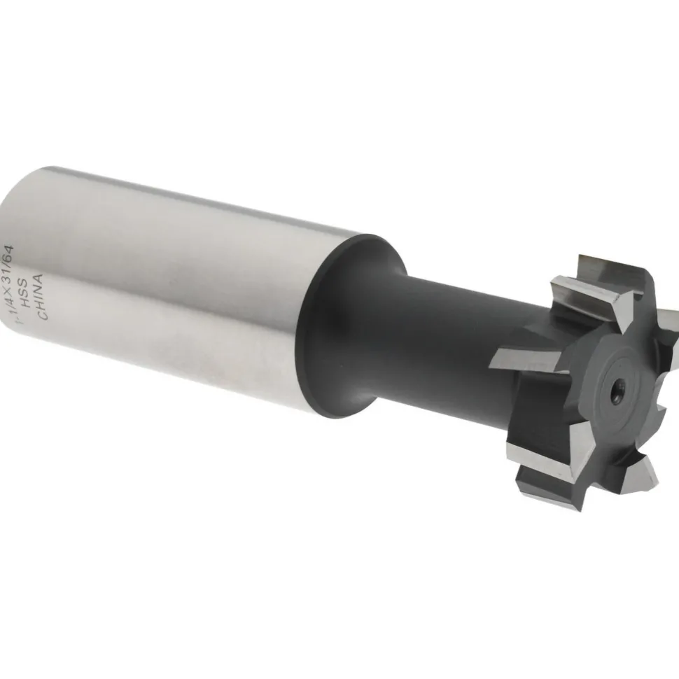 1-1/4" Dia, 31/64" Wide, High Speed Steel T-Slot Cutter