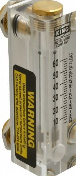 1/4" FNPT Port Block Style, Panel Mount Flowmeter