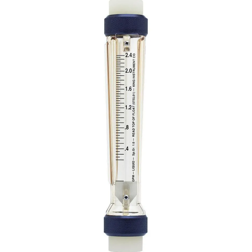 1" FNPT Port Polysulfone Tube, PVDF Union End Flowmeter