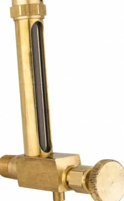 2-3/4 Inch Long Sight, 1/4 Inch Thread Size, Buna-N Seal Short Elbow With Drain, Vented Oil-Level Indicators and Gauge