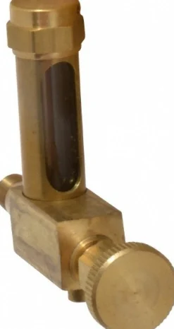 1-3/8 Inch Long Sight, 1/8 Inch Thread Size, Buna-N Seal Short Elbow With Drain, Vented Oil-Level Indicators and Gauge