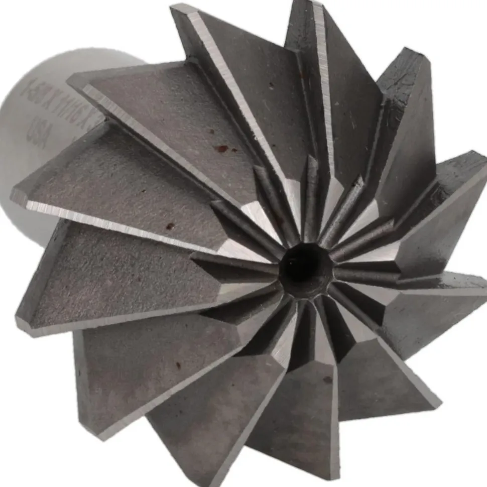1-5/8" Large x 5/8" Small Dia, 11/16" Width of Cut, 90° Included Angle, 12 Teeth, High Speed Steel Face Angle Cutter