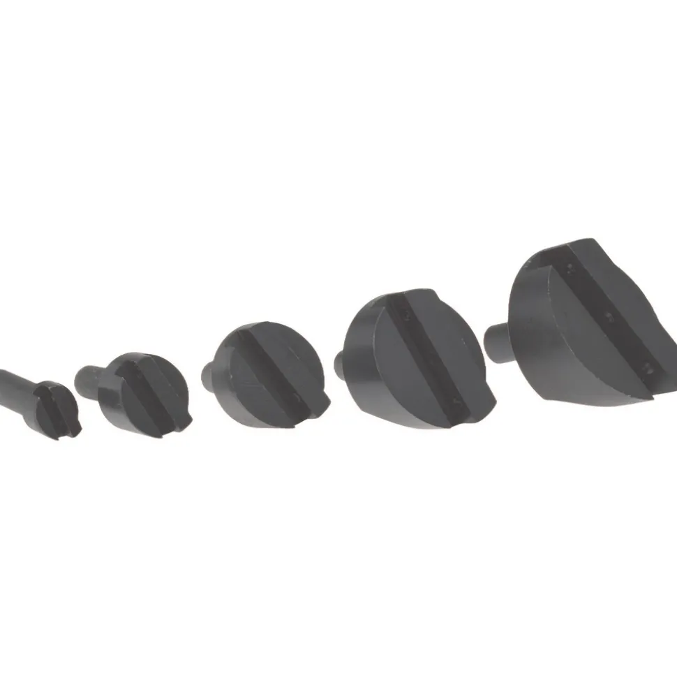 5 Piece, 1/2 & 5/8" Shank Dia, 3/4" to 2-1/2" Max Head Dia, Straight Shank, Fly Cutter Set