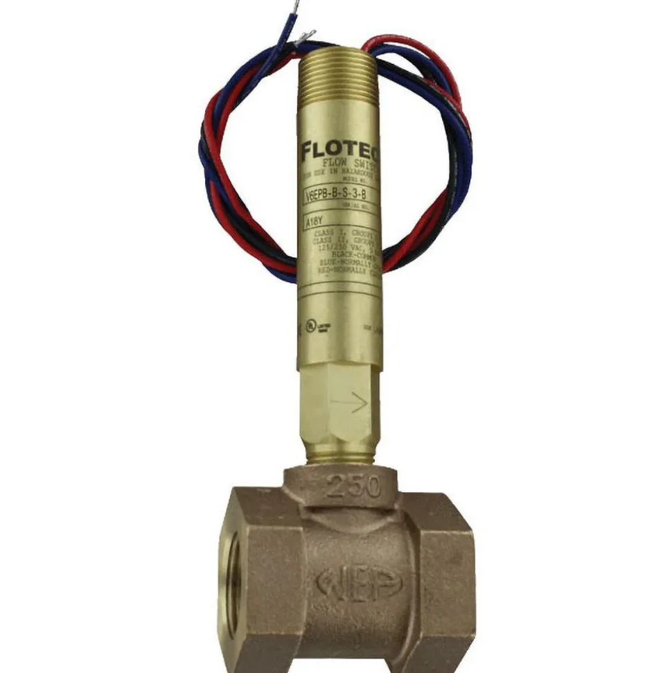 2,000 psi, Brass Housing, Dwyer Flowtect Flow Switch