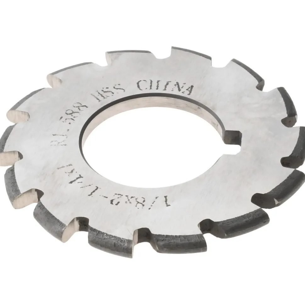1/16" Radius, 2-1/4" Dia, 12 Teeth, Arbor Connection, High Speed Steel Convex Radius Cutter