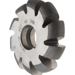 1/2" Radius, 4-1/4" Dia, 12 Teeth, Arbor Connection, High Speed Steel Convex Radius Cutter