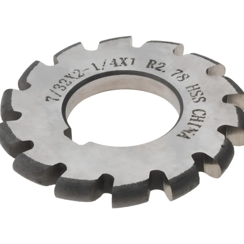 7/64" Radius, 2-1/4" Dia, 12 Teeth, Arbor Connection, High Speed Steel Convex Radius Cutter