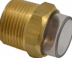 2" Sight Dia, 1" Thread, 1-11/16" OAL, Viewport Sight Glass & Flow Sight