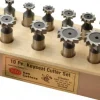 3/8 to 1" Cutting Dia, Straight Tooth Configuration, Woodruff & Keyseat Cutter Set
