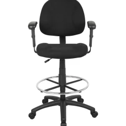 Adjustable Drafting Chair with Adjustable Arms and Removable Foot Rest: 25-1/2 to 30-1/2
