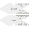 60° Angle, Satin Chrome Coated Steel Center Gage