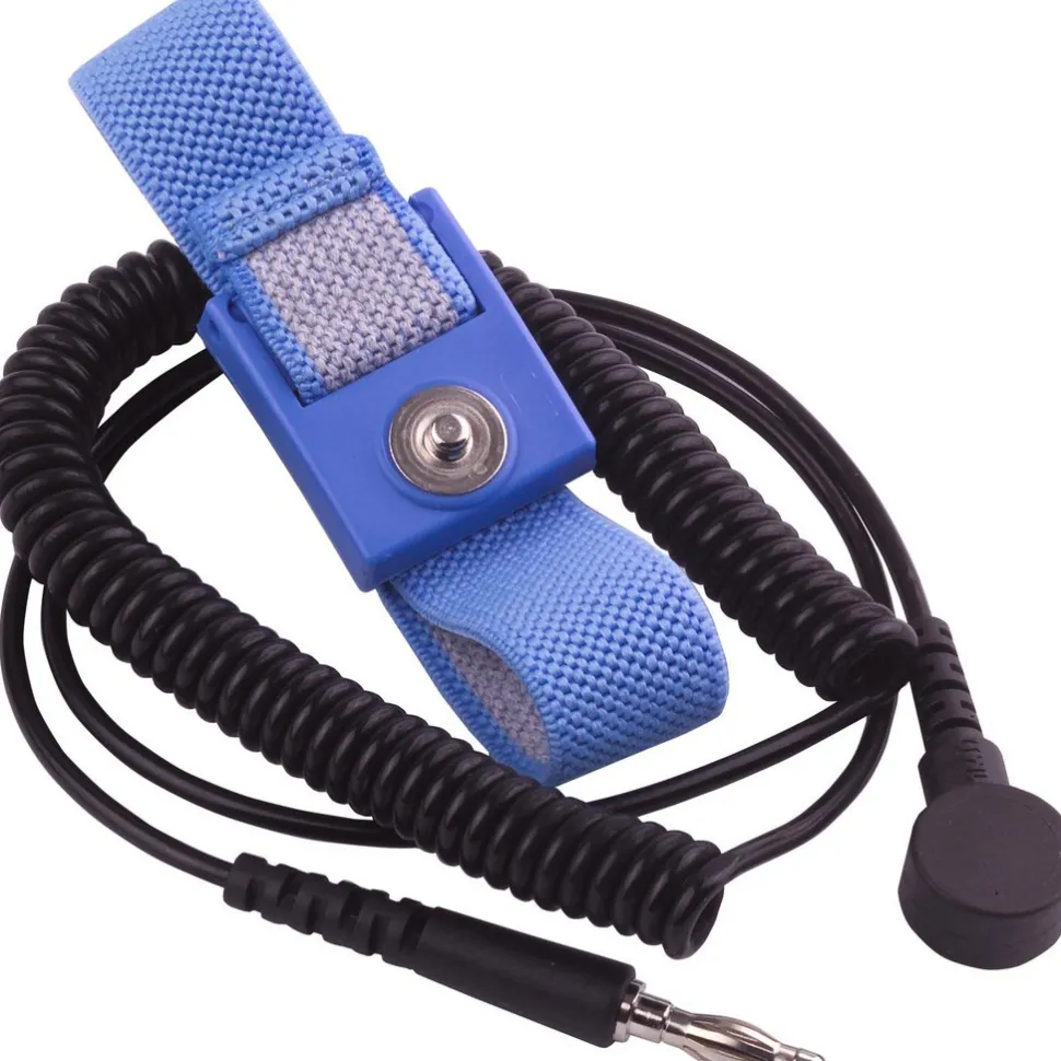 Anti-Static Wrist Strap: Size Adjustable, Fabric, Non-Disposable