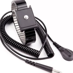 Anti-Static Wrist Strap: Size Adjustable, Metal, Non-Disposable