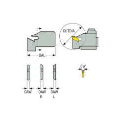 150.10A Single End Neutral Indexable Cutoff Blade