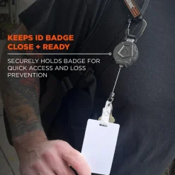 Badge Holders: Material: Vinyl; Horizontal/Vertical Holder: Vertical