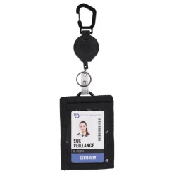 Badge Holders: Material: Vinyl; Horizontal/Vertical Holder: Vertical