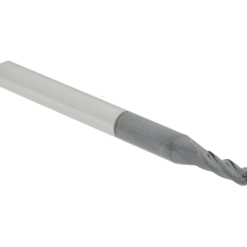 Ball End Mill: 5/64" Dia, 1/4" LOC, 4 Flute, Solid Carbide