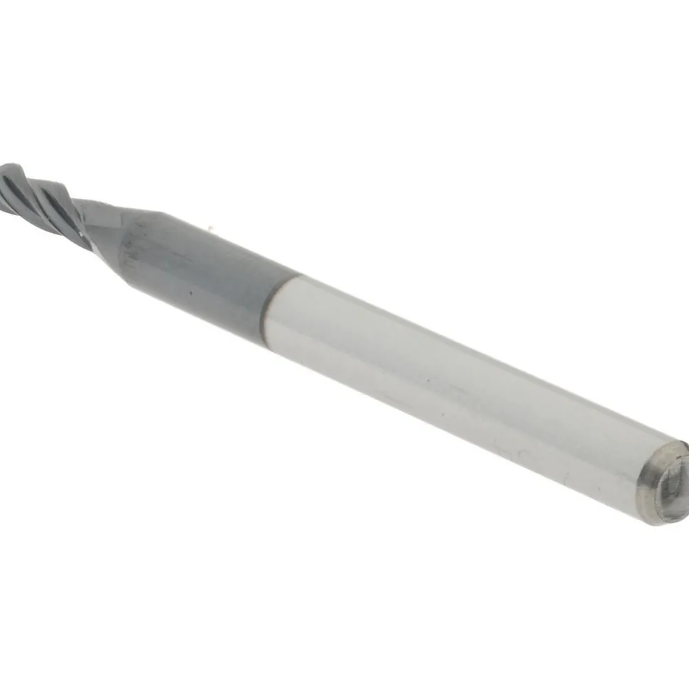 Ball End Mill: 5/64" Dia, 1/4" LOC, 4 Flute, Solid Carbide