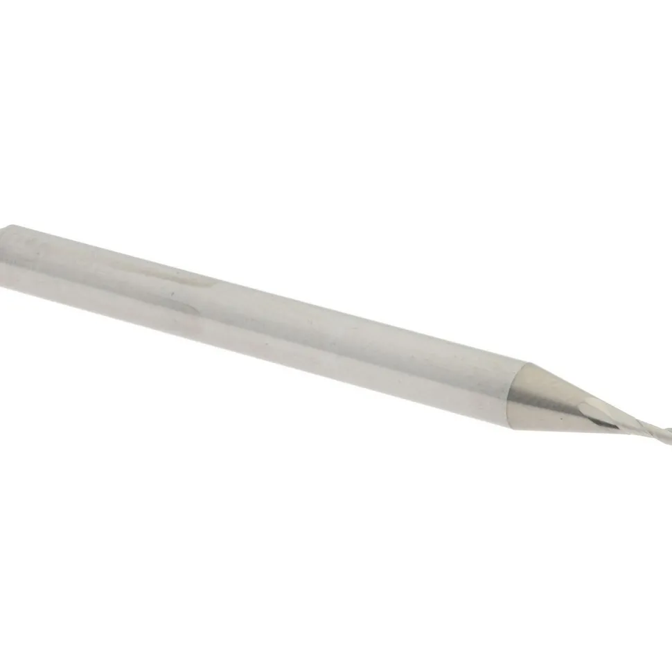 Ball End Mill: 1/32" Dia, 3/32" LOC, 2 Flute, Solid Carbide