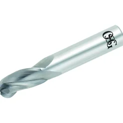 Ball End Mill: 3/32" Dia, 5/16" LOC, 4 Flute, Solid Carbide
