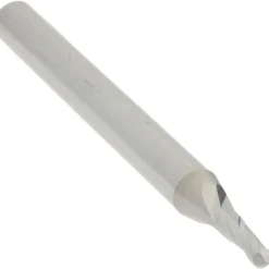 Ball End Mill: 1/16" Dia, 3/16" LOC, 2 Flute, Solid Carbide