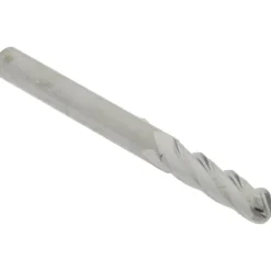 Ball End Mill: 1/8" Dia, 1/2" LOC, 4 Flute, Solid Carbide