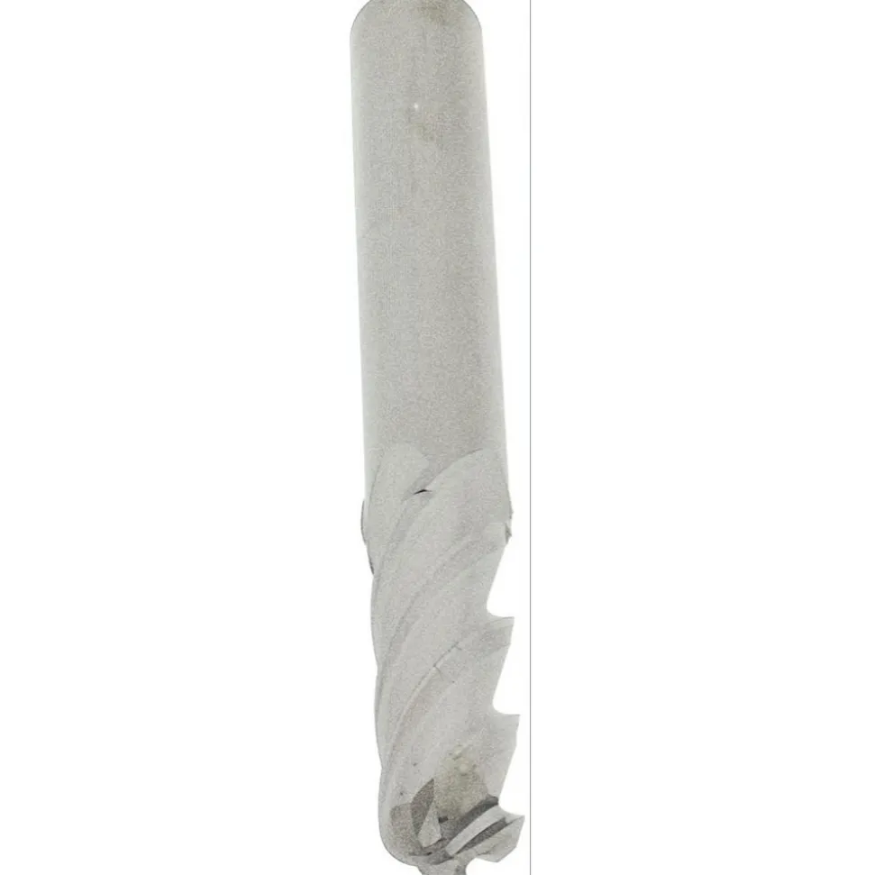 Ball End Mill: 1/8" Dia, 1/2" LOC, 4 Flute, Solid Carbide