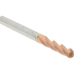Ball End Mill: 1/8" Dia, 1/2" LOC, 3 Flute, Solid Carbide
