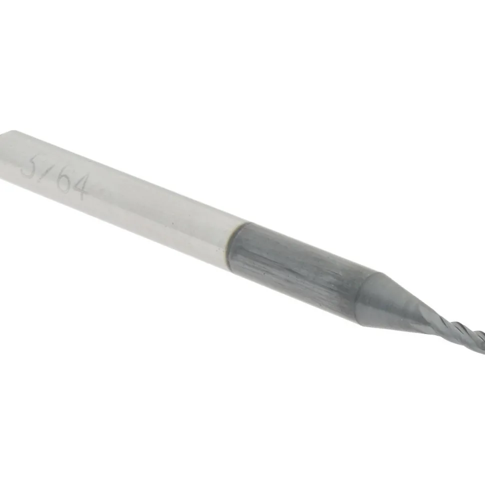 Ball End Mill: 3/64" Dia, 9/64" LOC, 4 Flute, Solid Carbide