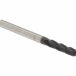Ball End Mill: 1/8" Dia, 1/2" LOC, 4 Flute, Solid Carbide