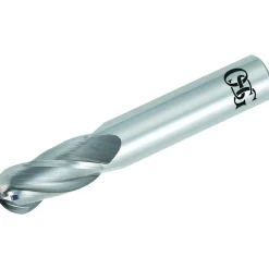 Ball End Mill: 1/8" Dia, 1/2" LOC, 4 Flute, Solid Carbide