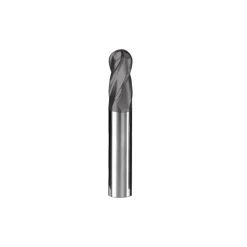 Ball End Mill: 1/16" Dia, 3/16" LOC, 4 Flute, Solid Carbide