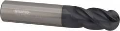 Ball End Mill: 3/4" Dia, 1-1/2" LOC, 4 Flute, Solid Carbide