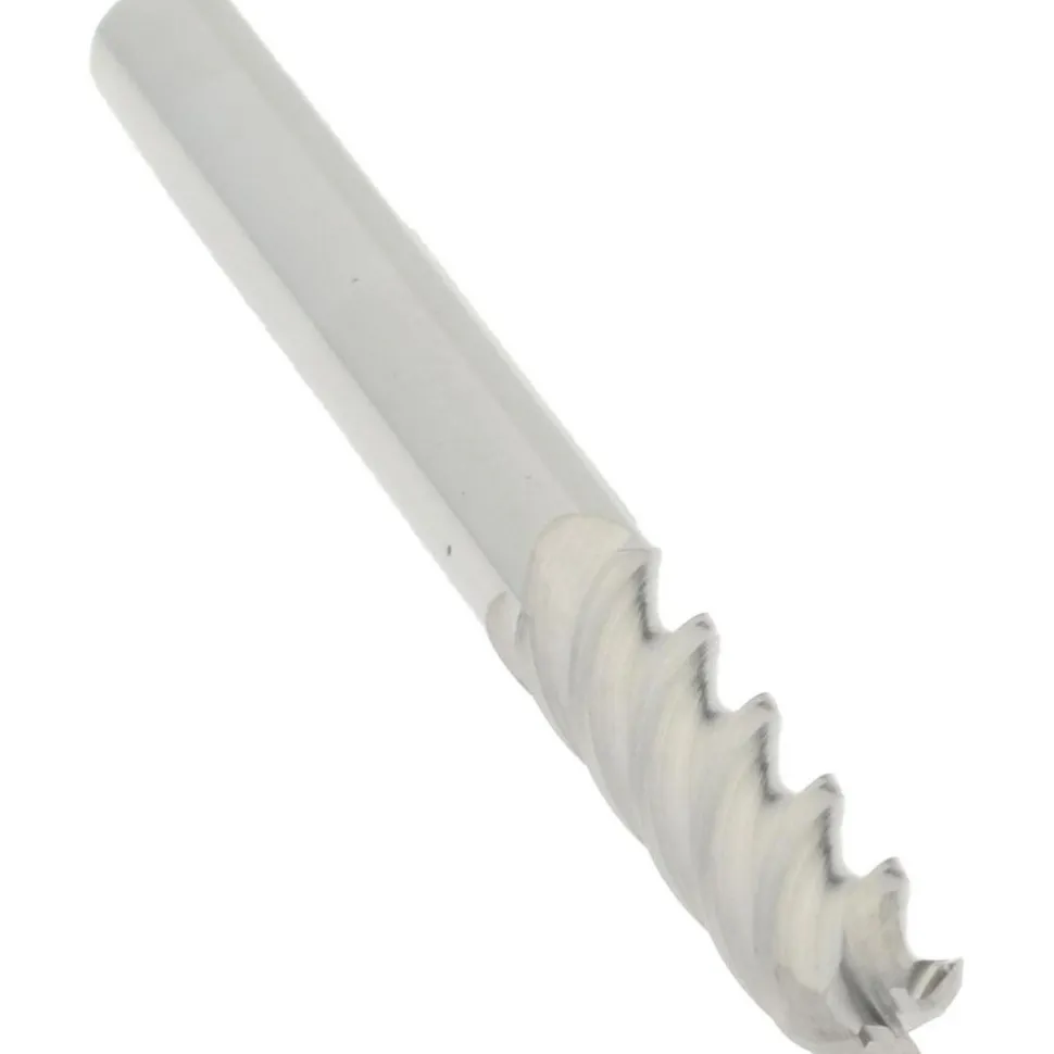 Ball End Mill: 1/8" Dia, 1/2" LOC, 4 Flute, Solid Carbide