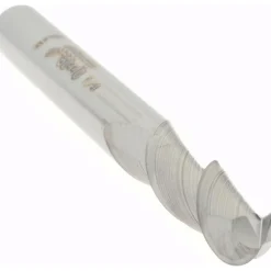 Ball End Mill: 1/4" Dia, 3/4" LOC, 2 Flute, Solid Carbide