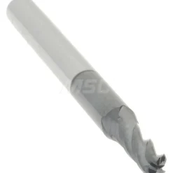 Ball End Mill: 3/32" Dia, 9/32" LOC, 4 Flute, Solid Carbide