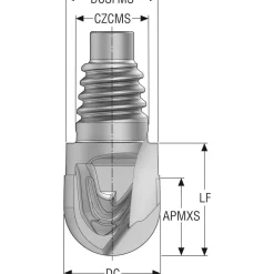 Ball End Mill Heads: Mill Diameter (Decimal Inch): 0.5000; Length of Cut (mm): 10.50