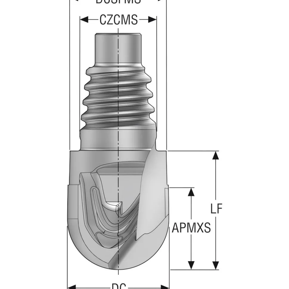 Ball End Mill Heads: Mill Diameter (Decimal Inch): 0.5000; Length of Cut (mm): 10.50