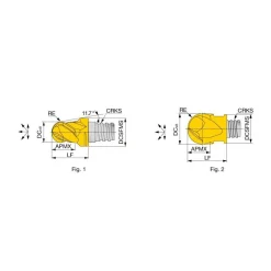 Ball End Mill Heads; Mill Dia (mm): 6.00; Mill Dia (Decimal Inch): 0.2362; Number of Flutes: 4; Length of Cut (mm): 4.0000; Connection Type: S04; Overall Length (mm): 8.5000; Material: Solid Carbide; Finish/Coating: TiAlN; Cutting Direction: Right Hand; Flute Direction: Right Hand