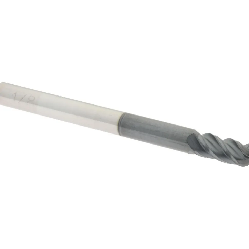 Ball End Mill: 1/8" Dia, 1/4" LOC, 4 Flute, Solid Carbide
