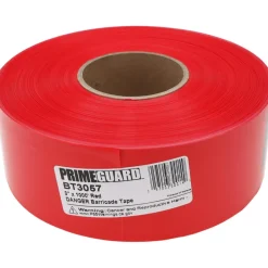 Barricade Tape: Black & Red, Message:" Danger", 3.0000" Width, 1000.00' Length
