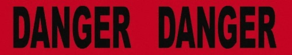 Barricade Tape: Black & Red, Message:" Danger", 3.0000" Width, 1000.00' Length
