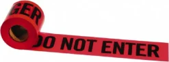 Barricade Tape: Black & Red, Message:" Danger - Do Not Enter", 3.0000" Width, 300.00' Length