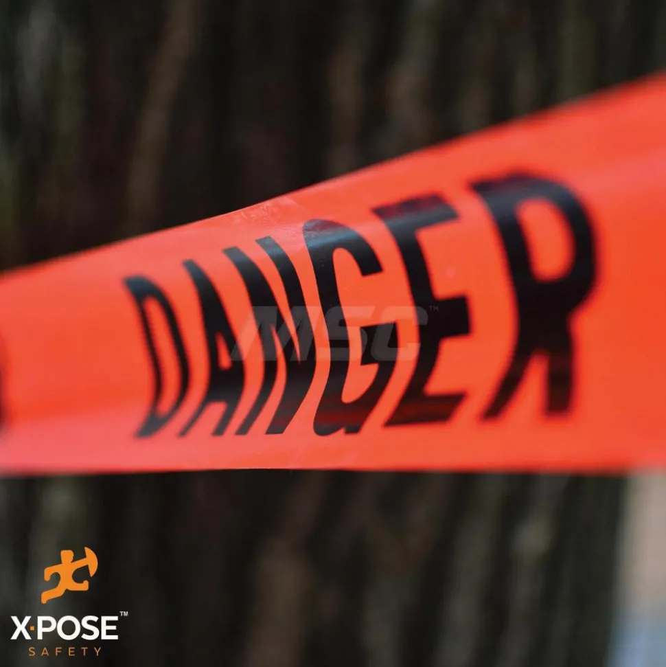 Barricade Tape: Red, Message:" Danger Tape", 1000.00' Length
