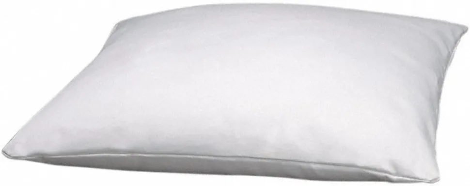Bed Pillows: Fill Material: Cotton; Cover Material: Cotton; Color: White