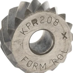 Beveled Face Knurl Wheel: 3/4" Dia, 90 ° Tooth Angle, 8 TPI, Diagonal, Cobalt