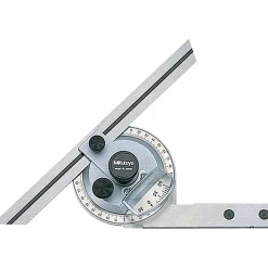 Bevel Protractor: 6" Blade, -360 to 360 °, Dial